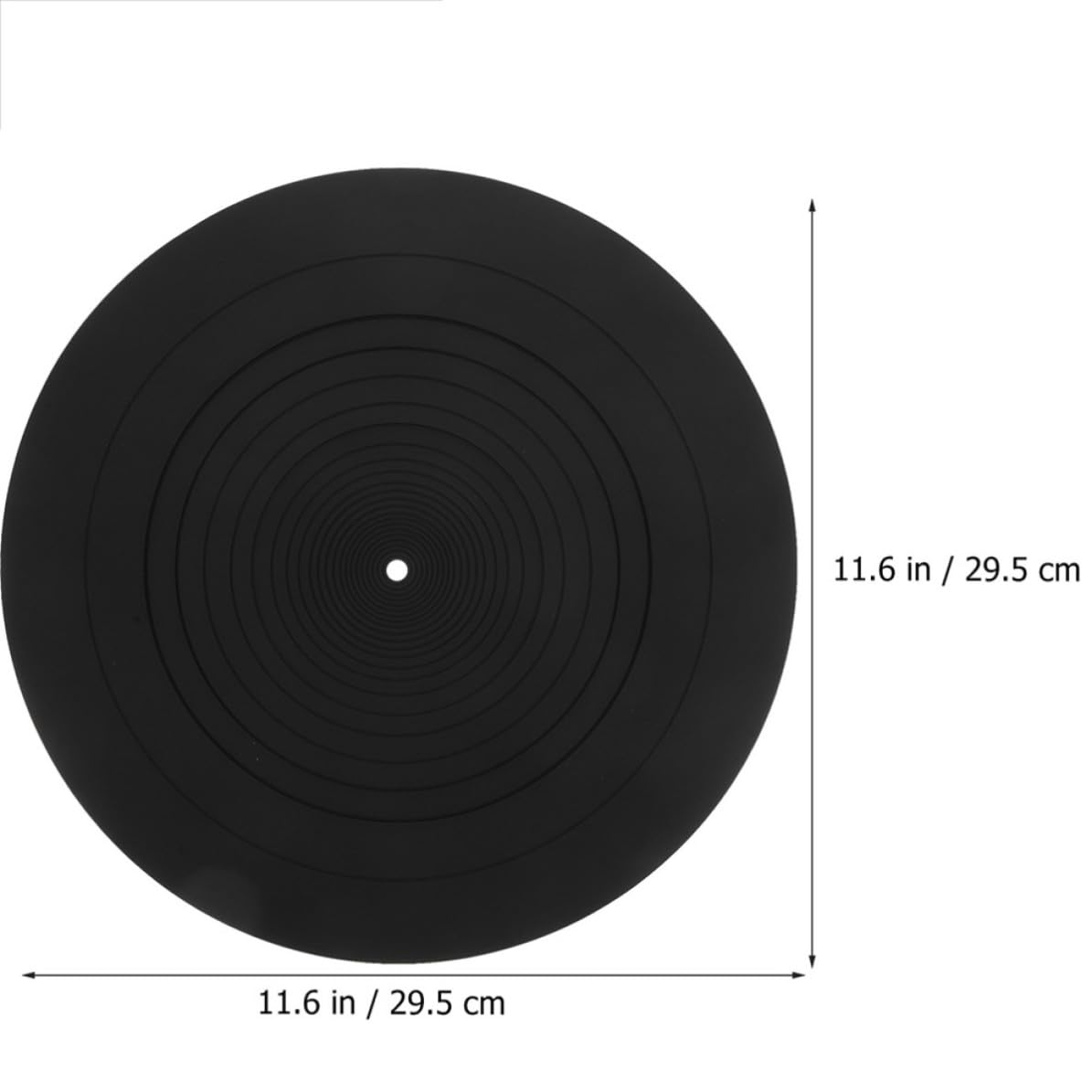 SEWACC Alfombrillas de Silicona Antielectrostáticas Mantienen Limpio y Estable el Plato Giratorio 2 Piezas Negras, Suaves y Seguras para Discos para Tocadiscos de Vinilo