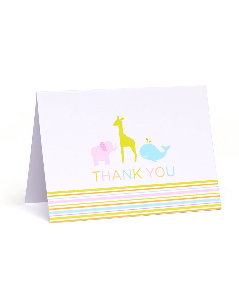 Baby Animal Thank You Cards