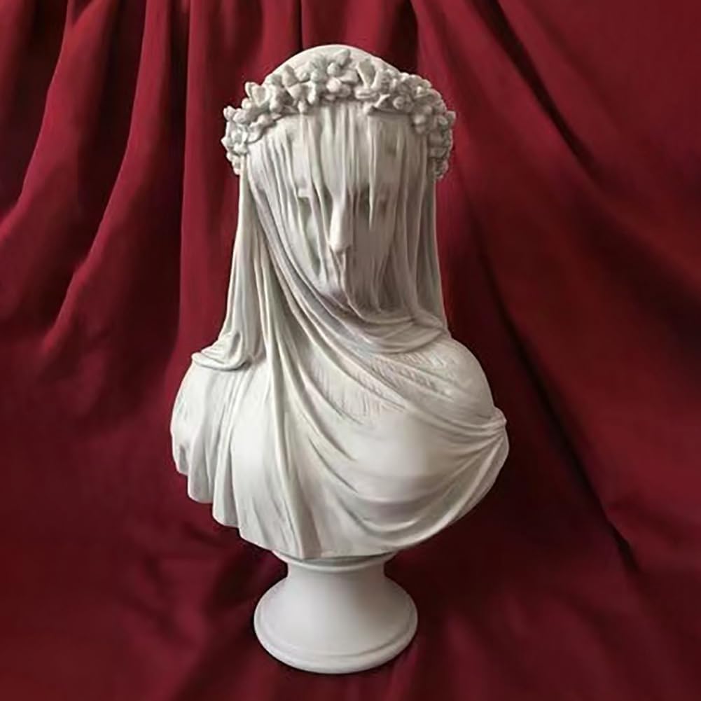 Escultura Art Déco de Resina Blanca, Estatua de Busto de Diosa Griega, Decoraciones for el hogar for colección de Arte, estanterías Ornamentales