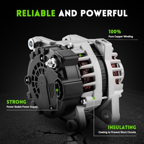 Image of 150A New Alternator Replacement for 2014 Hyundai Sonata, 2013-2016 Santa Fe Sport, 2014-2015 Kia Optima, 2012-2014 Sorento, 2.0L 2.4L, 37300-2G800, 37300-2G850, 37300-2G855, 37300-2G950, 11710N
