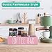 ALELION Coffee Station Organizer - Wood Countertop Accessories Organizer with Removable Dividers for Pods Condiment Syrup Tea Cups Stirrers - Pink Decor for Kitchen Coffee Bar