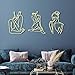 Photect 3 Pcs Metal Wall Art Decor Minimalist Abstract Woman Wall Art metal Modern Line Drawing Wall Art Decor Female Single Line Wall Home Hanging for Bedroom Bathroom Living Room, Gold (Elegant)