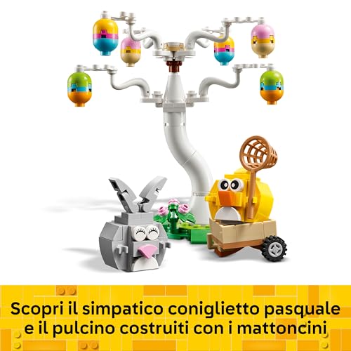 Coniglietto Pasquale e Caccia alle Uova - Giocattolo Regalo di Pasqua per Bambine e Bambini da 8 Anni in su con Figure di Coniglio e Uccellino - Kit di Arti e Mestieri - 40808 - Lego - Immagine 3
