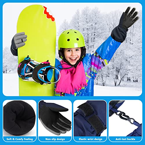 Luvnfun Kids Snow Gloves For Cold Weather Thinsulate Cotton Warm Waterproof Ski Winter Gloves For Boys And Girls #TOP1