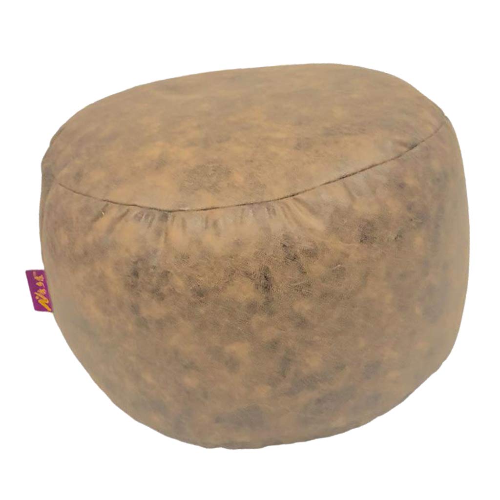 Club Bollywood®Brown Round Ottoman Pouf Cover Footstool Slipcover Brown |Home & Garden | Slipcovers|1 Piece Pouf Cover (Without Filling)-image-49