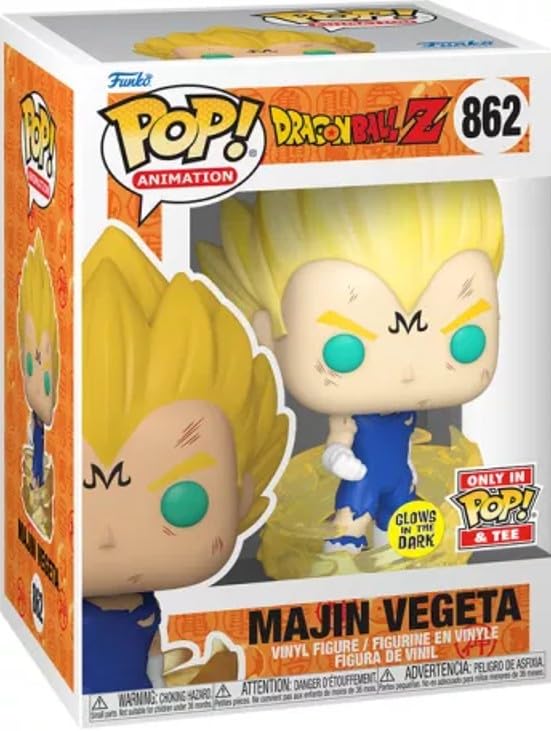 Funko Pop! Majin Vegeta Glow in The Dark #862 Dragon Ball Z | Exclusive Vinyl Figure | Glow in the Dark | Collectible