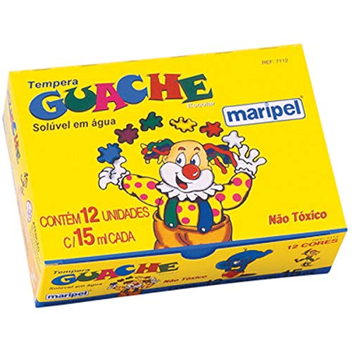 ESTOJO GUACHE 12 CORES SORTIDAS 15 ML