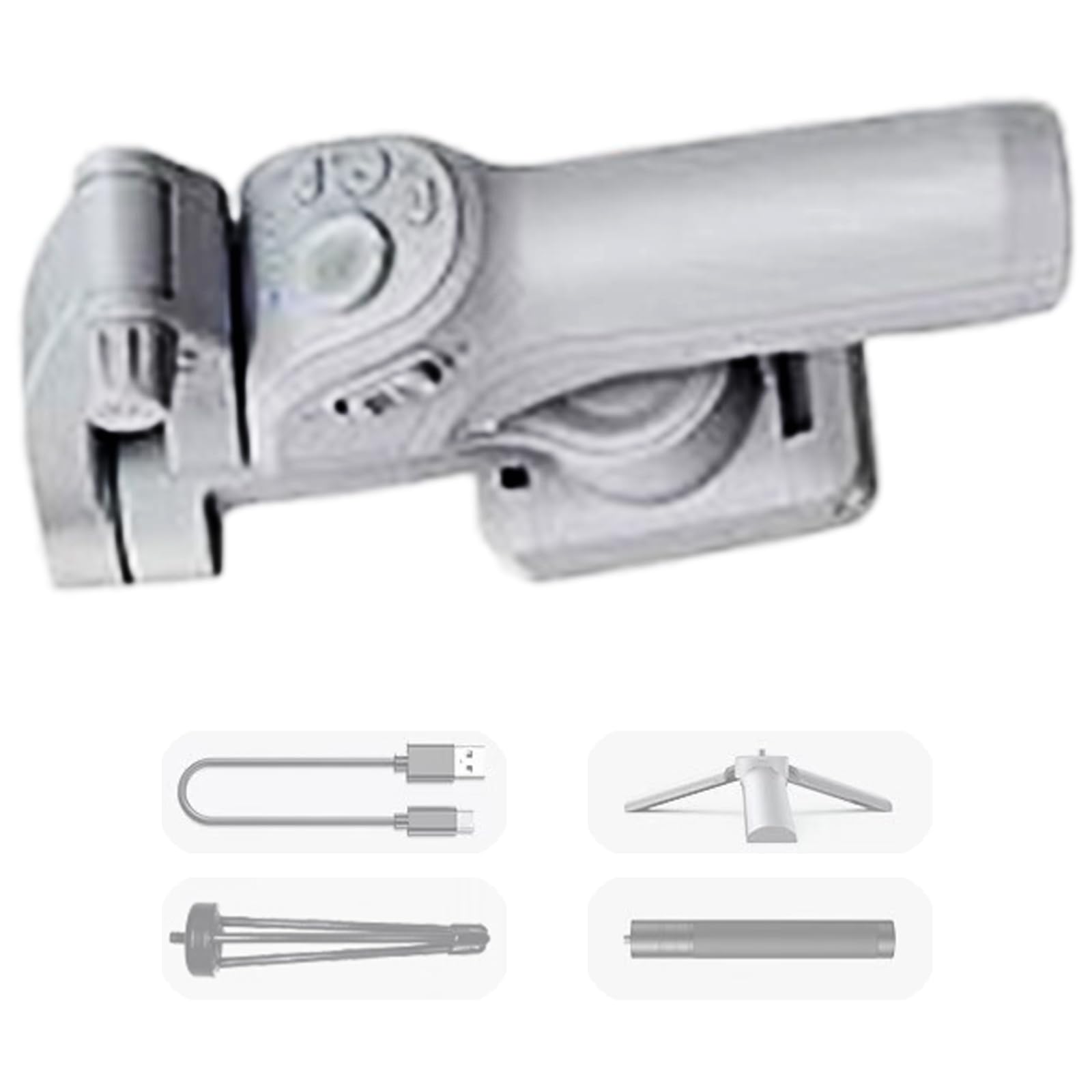 Estabilizadores de cámara ligeros, antivibración, diseño ortogonal de 3 ejes, luz de relleno integrada, perfecto para fotografía con poca luz, estabilizador de mano, antivibración ortogonal