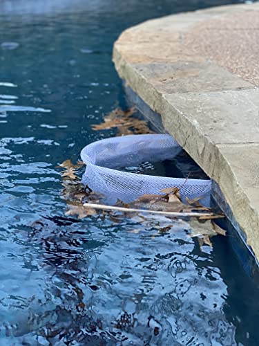 Pool Skimmer Shield Protective Spring Action Net System Leaf Protection for Vinyl Lined or Fiberglass Pools Only White