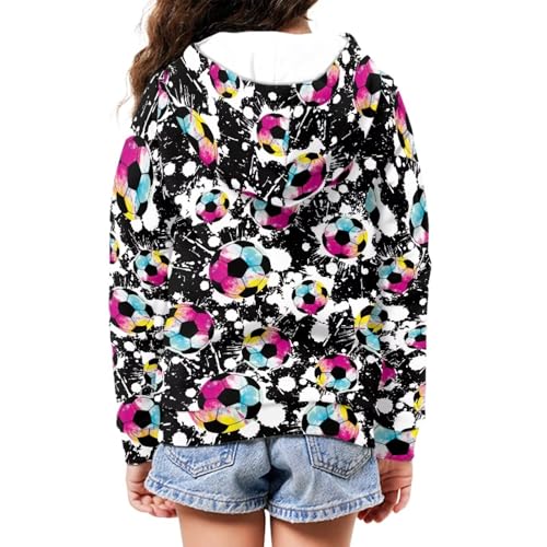 Image of Coloranimal Unisex Girls Boys Long Sleeve Casual Hoodies & Sweatshirts Tops Kids Zip Up Jacket Coat Age 6-16 Year
