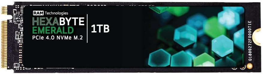 Hexabyte Emerald 1TB PCIe NVMe Gen4x4 M.2 2280 Internal SSD - up to 7400 MB/s - Amazon product rated Grade B