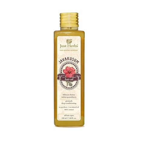 Just Herbs Javakusum Hair Oil for Men & Women, Controls Dandruff, 100% Natural, Certified Organic Ingredients - 100 ML