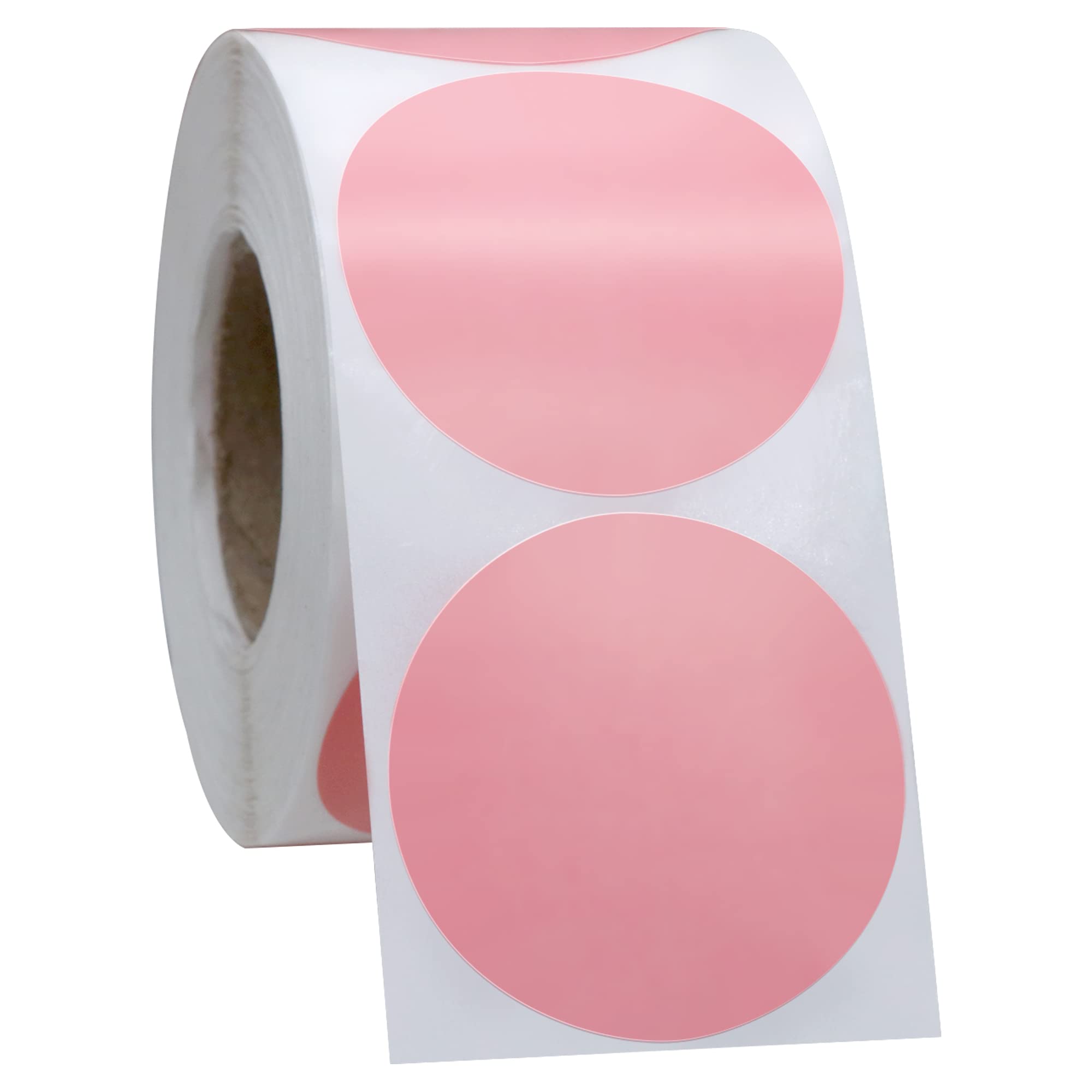 51mm Circle Thermal Sticker Labels, Multi-Purpose Self-Adhesive Round Direct Thermal Labels for Labels Printer 750 PCS Pink
