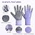 ANDANDA 1 Pairs Work Gloves, Smart Touch, 17D Comfort Stretch Fit, Nitrile Coated Work Gloves with Grip, Seamless Knit Nylon Work Gloves Men Suitable for General Work,Purple(M)