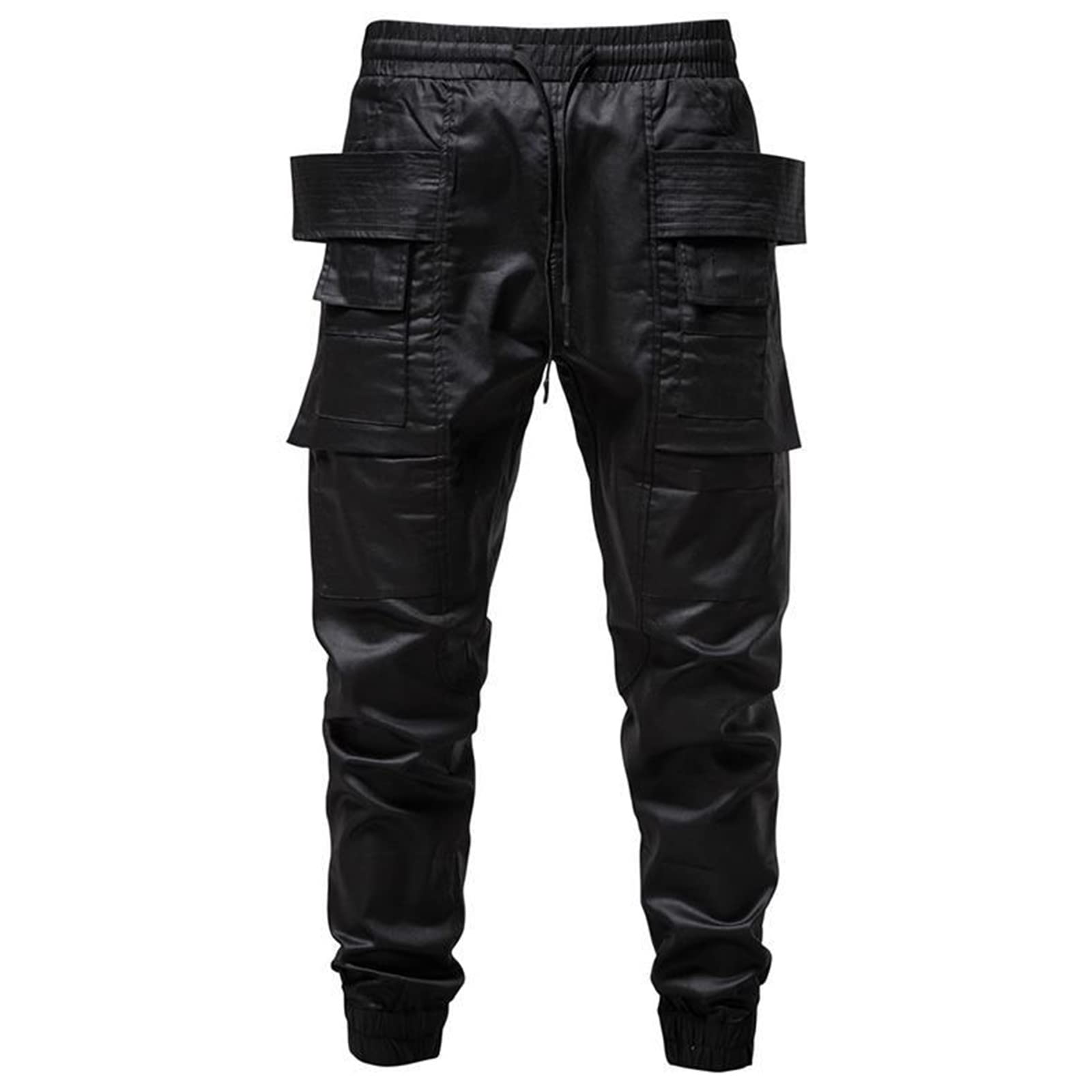 Herren Cargo Hose Schwarz Techwear Jogger Herren Hip Hop Gothic Hose Baggy Streetwear Punk Hose