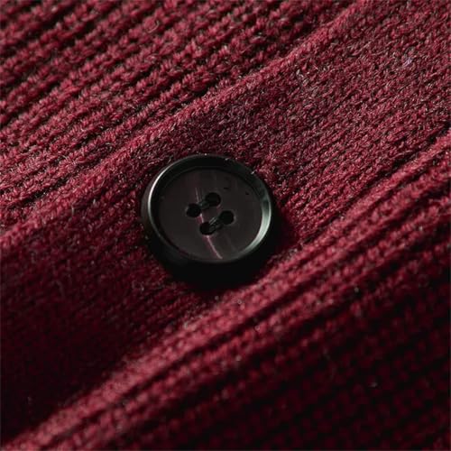 Men Sweater Vest V-Neck Sleeveless Knitted Buttons Cardigan Solid Thick Waistcoats4