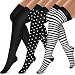 Bluemaple Thigh High Compression Socks for Women and Men Circulation(3 Pairs) Over the Knee-Best Support for Running,Travel