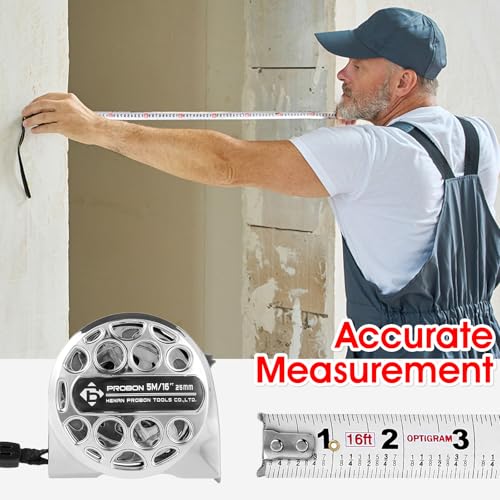 Cinta Métrica Retráctil Acero Inoxidable 5M/16FT 2 Pcs miniatura 5