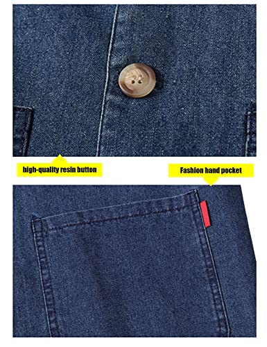 HangNiFang Men's Casual Denim Cotton Utility Vest Button Up Outdoor Pocketed Waistcoat4