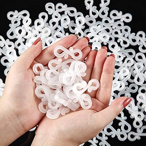 200 Clips de Luz de Navidad Gancho de Clip en S de Plástico Duradero Cover