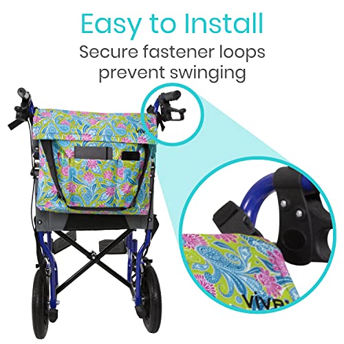 Vive Wheelchair Bag - Electric Wheel Chair Walker Accessories Pouch For Adults, Seniors, 15 Colors - Large Tote Accessory To Hang On Back, Power Transport Storage Travel Backpack For Men, Women #TOP6