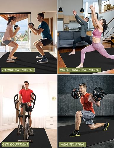 image for innhom Large Exercise Mat 7'x5'x7mm Workout Mat Gym Flooring for Home 