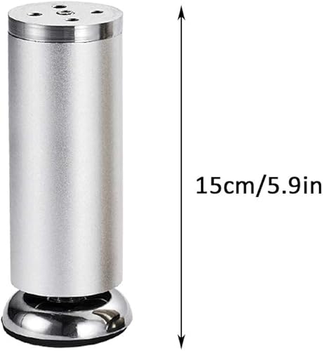 Miniatura 2 de Juego de 4 patas de metal para muebles, patas de sofá, patas ajustables, patas de mesa de café, patas de armario, patas de repuesto, aleación de