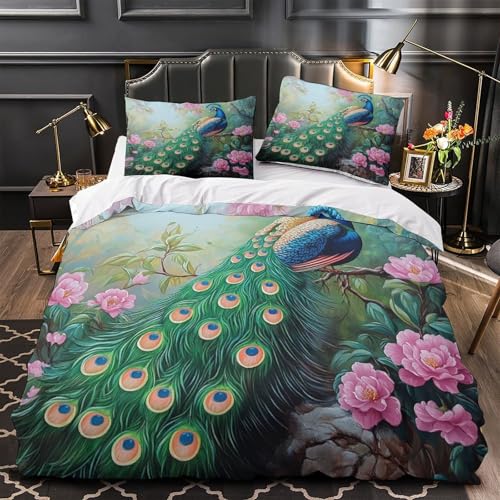Housse de couette paon contre les draps lourds et difficiles - 2