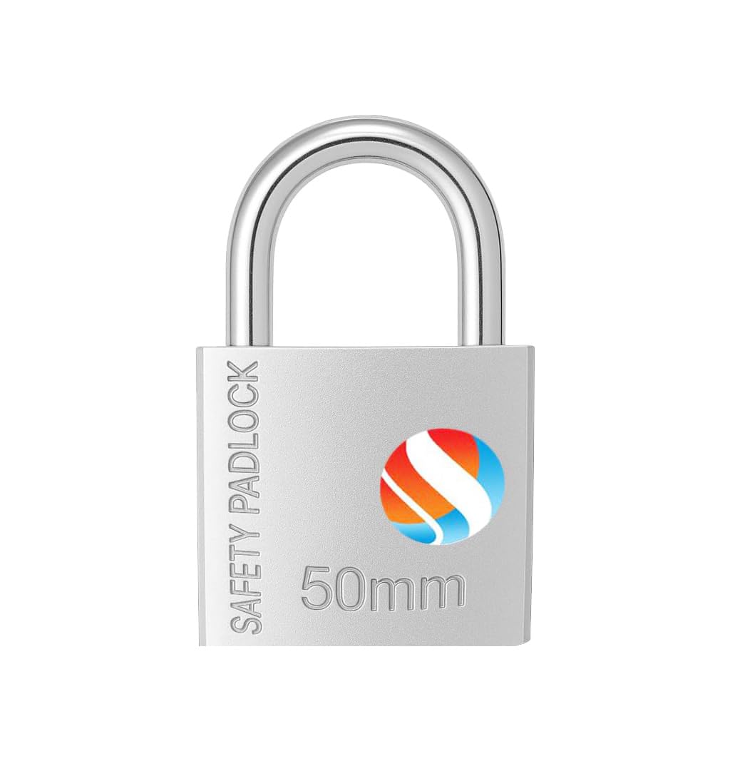 Eshcon 50MM Silver Colour Brass Cylinder Padlock [Imported] with 3 Dimple Keys Suitable for Home, Shop & Gate-image-11