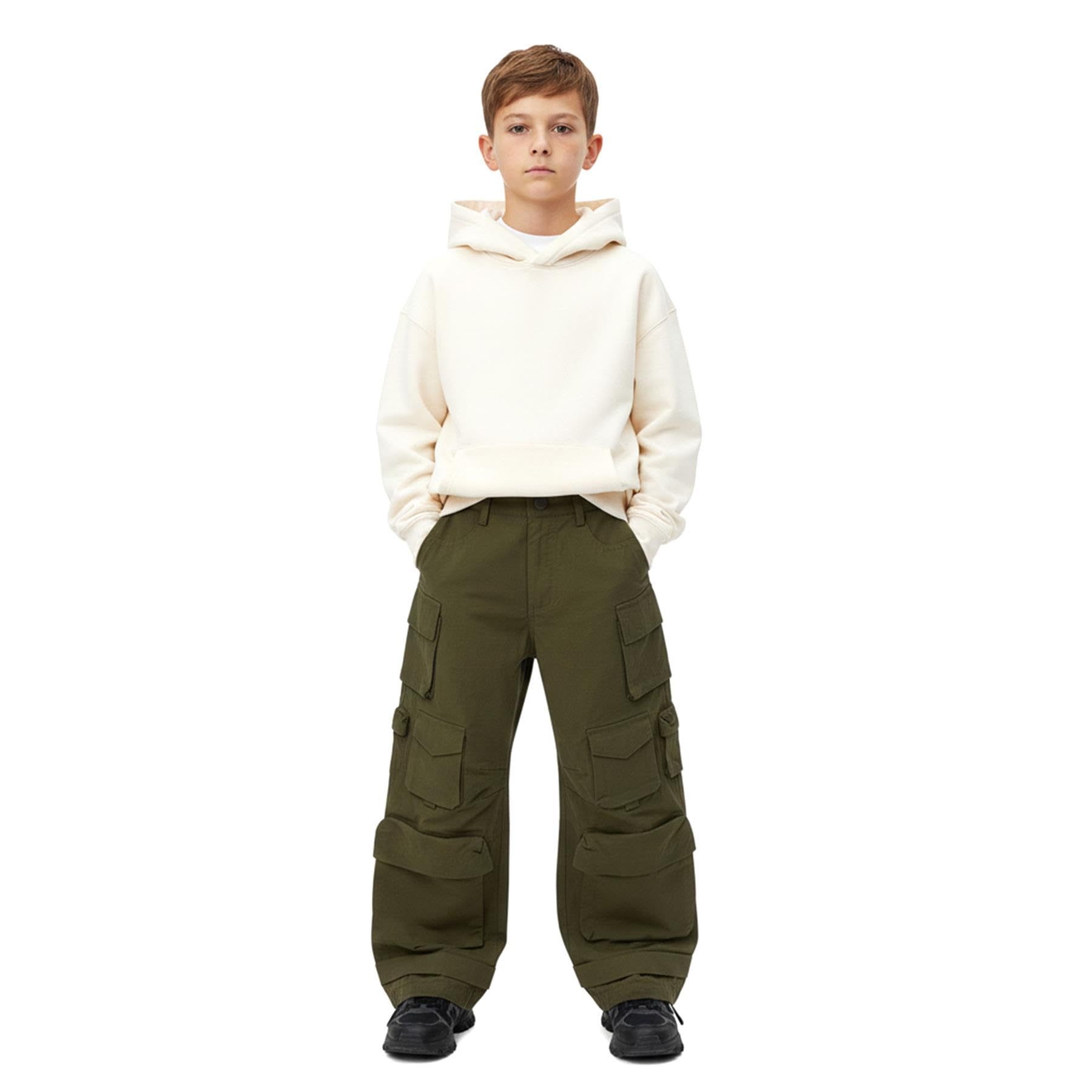 A2Z 4 Kids Cargohose für Jungen und Mädchen, mehrere Taschen, Utility-Combat-Hose mit verstellbarem Saum, strapazierfähige Outdoor-Hose für Wandern, Abenteuer, Schule, Alltag, für Kinder im Alter von