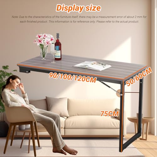 Bureau mural flottant élégant table pliante aux finitions soignées - 3