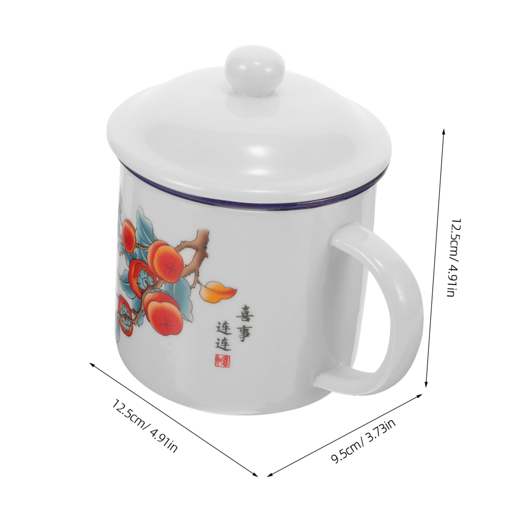 2stücke Vintage Emaille Tasse Für Hochzeit Und Party Stilvolle Teetasse Mit Deckel Robustes Langlebiges Design Für Kaffee Und Tee Praktische Outdoor Trinkbecher
