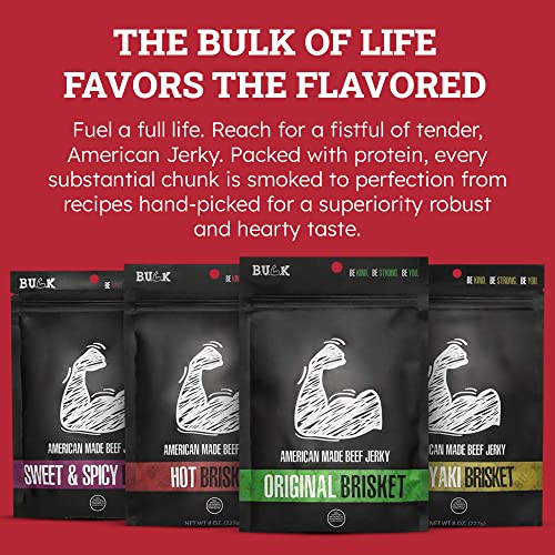 Bulk Grass Fed Beef Jerky, Gluten Free Healthy Meat Snacks, Hot Brisket, 9 Grams Of Protein, 8 Ounce (Pack Of 1) #TOP5