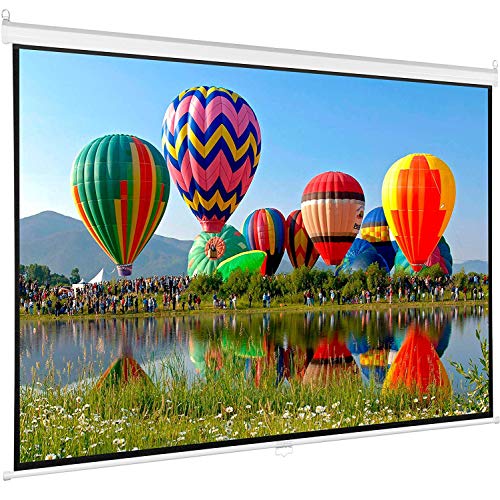 Image of Technolite 74x42 Inches, 84 inches Diagonal 16:9 Format, Ultra HD-3D-4K-8K | Support Wall Type Manual Pull Down Autolock /Instalock Projector Screen (High Gain White) (Viewing Area 74x42 Inches)