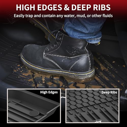 Image of LASFIT Floor Mats&Trunk Mats for Toyota Sienna 7 Seats 2021-2025 2026 (not fit 25 26 Platinum) All Weather TPE Custom Fit Floor Liner for Sienna XLE /XSE /Limited /Edition 7 Passenger