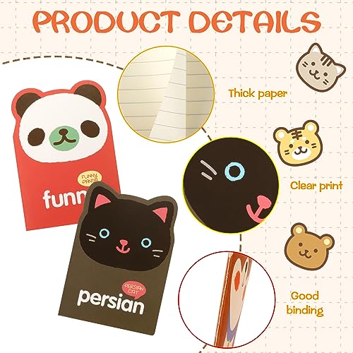 Image of Cute Animal Notebooks, 24 PCS Cartoon Pocket Notepad, Mini Portable Memo Pads, Diary Note Pad with Cartoon Pattern for Kids Drawing Classroom Students Gift School Supplies (Mini Cute Notebook)