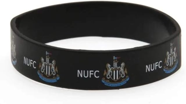 Official NEWCASTLE UNITED FC black rubber wristband