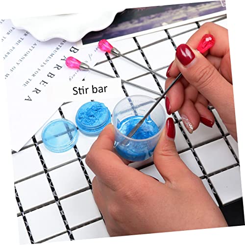 minkissy 2pcs Pen de Puntos y Barra para Mezclar Uñas miniatura 4