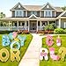 AerWo 11 Pcs Gender Reveal Decorations Baby Shower Yard Signs with Stakes,Baby Gender Reveal Ideas Yard Letters Lawn Signs Boy or Girl Gender Reveal Party Supplies