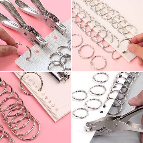 NIUQIGE Lochzange für Papier, 2 Stück mit Lochdurchmesser von 3mm und 6mm. Einzelne Lochstanzer für Prüfplaketten, Eintrittskarten, Scrapbooking, Grußkarten, Visitenkarten, Metalllocher, Papierstanzer
