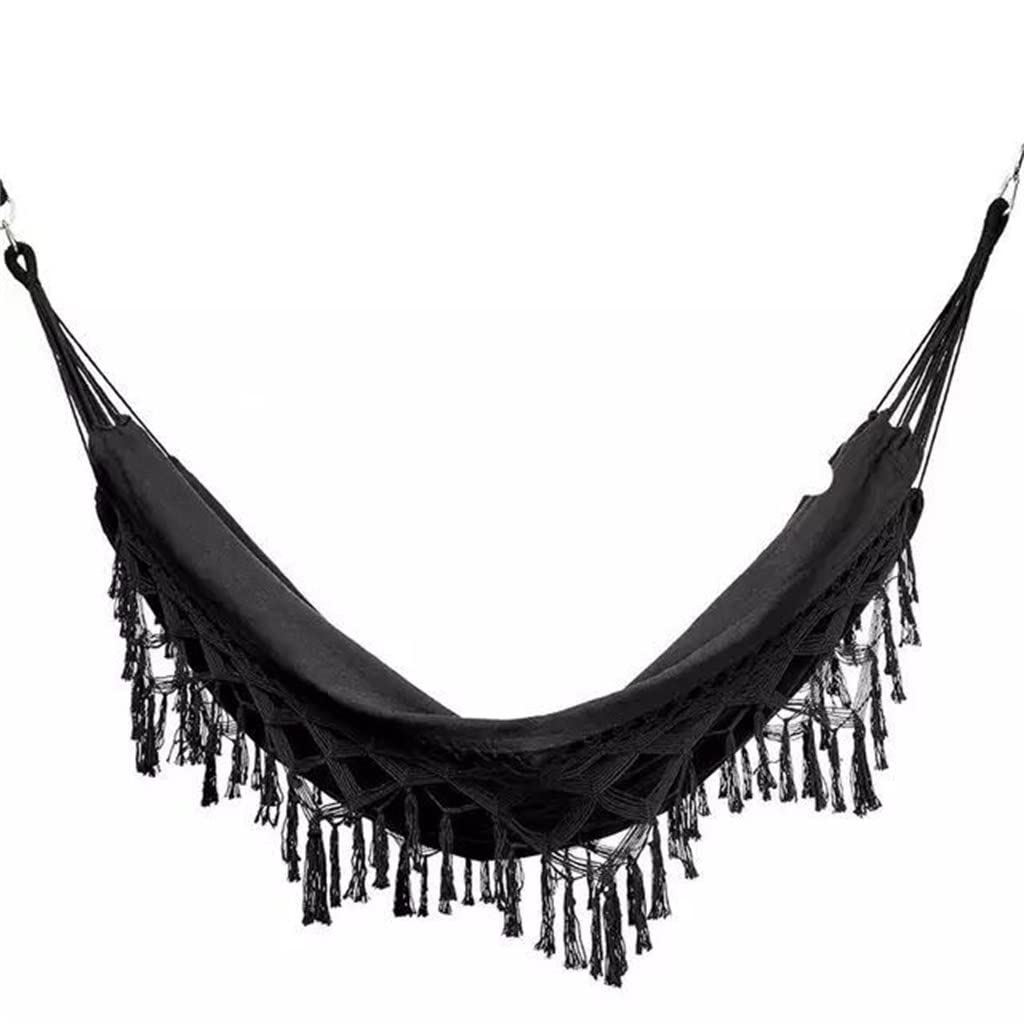 Grand hamac macramé lit suspendu bohème 2 places en toile lavable