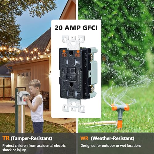 Boîtier de prise extérieure étanche avec prise WRTR GFCI 20A SURAIELEC