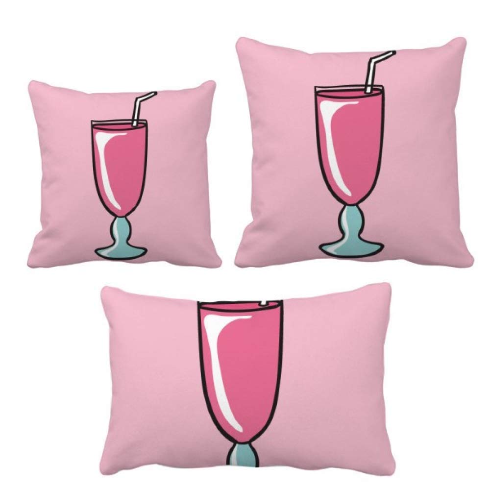 Coussin rose pour canape avec coussin de garnissage amovible ins