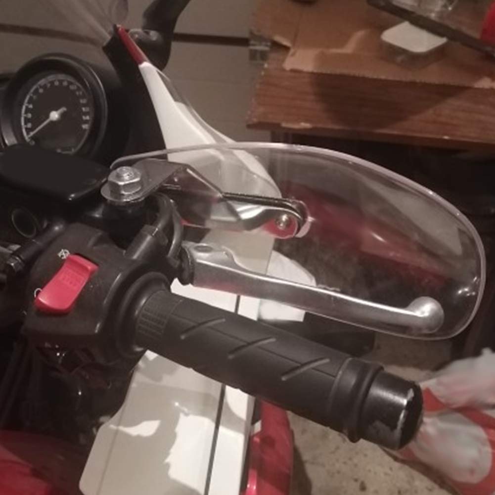Deflector de viento para manillar ,protector de mano para motocicleta ,universal ,maravilloso para su vehículo(Transparent)