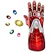 Iron man Infinity Gauntlet, Iron Man Glove LED with Removable Magnet Infinity Stones-3 Flash Modes Halloween Cosplay Props