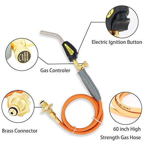 Welding-Torch-Fueled-By-20-lb-Propane-With-Type-1-Valve-OPD-Valve