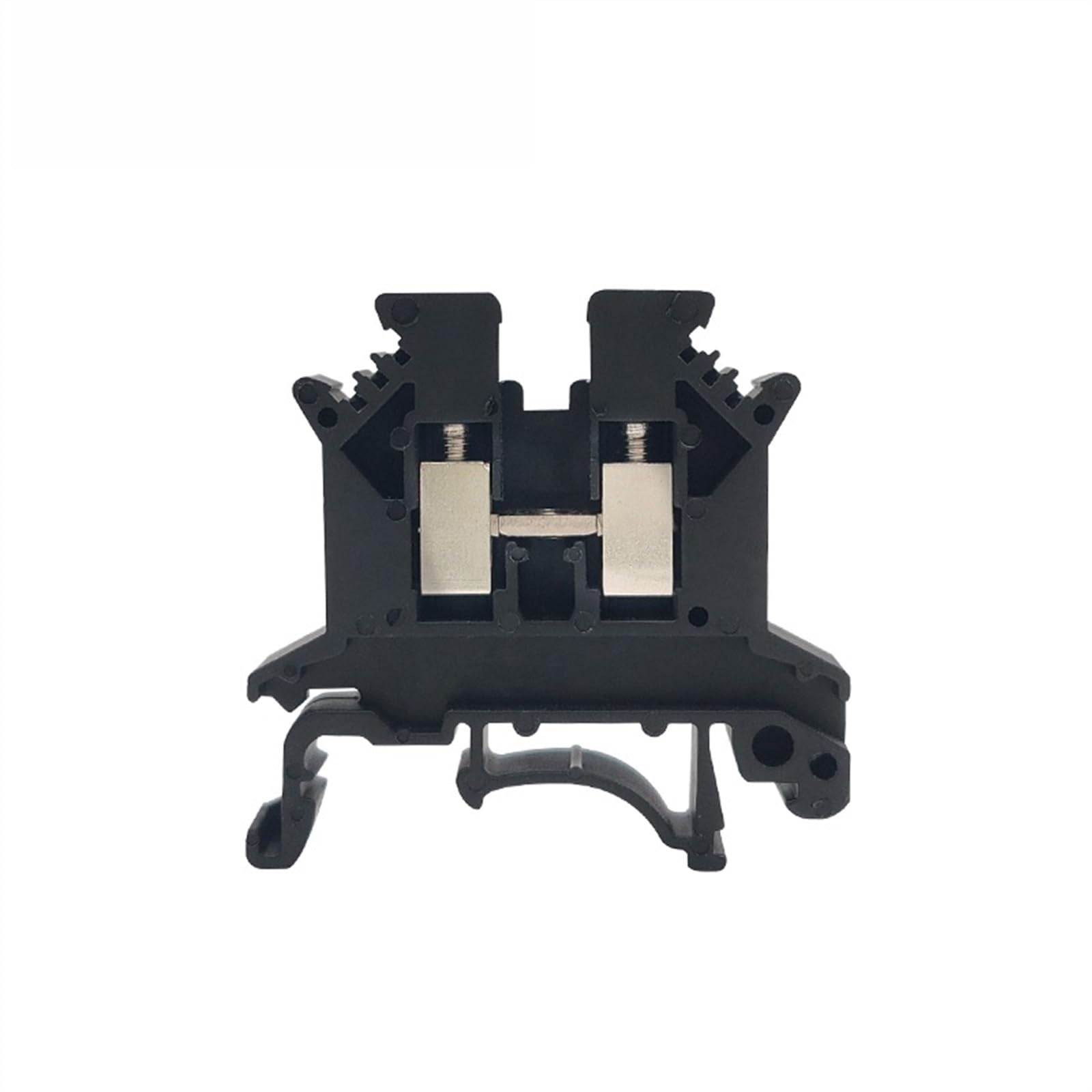 10 pz UK 2.5 Morsettiera UK2.5B Collegamento A Vite Collegare La Striscia 2.5B 2.5mm² Cavo Elettrico Din Rail Filo Connettore (Color : Black)