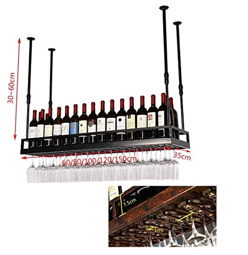 Soporte para Botellas Ajustable 150x35 cm Negro miniatura 5