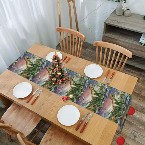 Chemin de table de Noël avec pompon pour protéger et embellir une table terne - 8