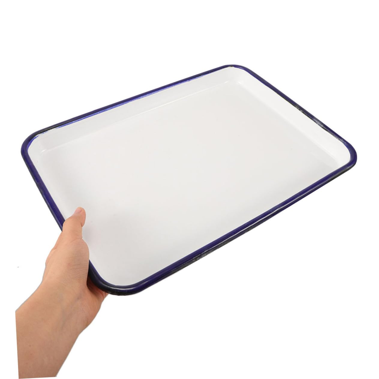 Teglia da Forno Smaltata Antiaderente Resistente Alte Temperature Contenitore Multifunzionale per Pane e Frutta Vassoio da Cucina Sicuro e Facile da Pulire